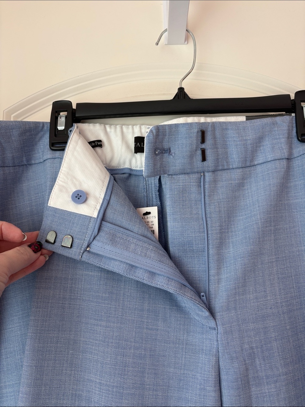 Talbots Light Blue Hampshire Ankle Pant - Picture 6 of 9